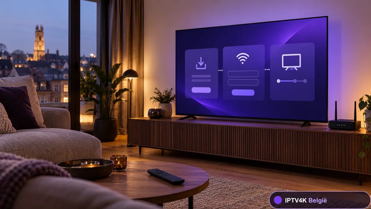Illustratie van installatie op een TV box en Formuler Z in België